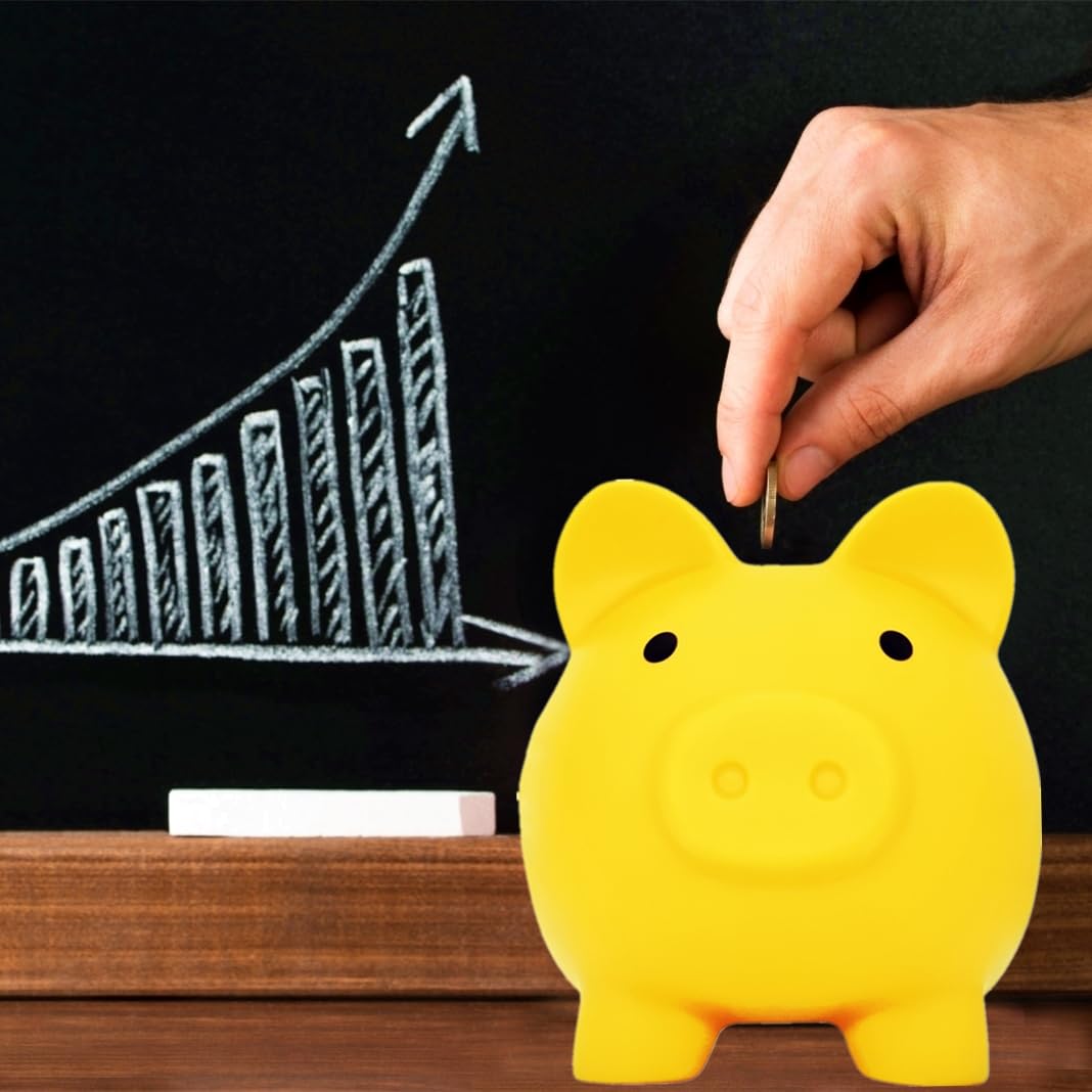 Cute Piggy Bank for Sbrvaniy Pig Money Bank Coin Bank for Boys and Girls My First Unbreakable Money Bank Large Size Decoration S