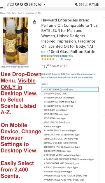 Hayward Enterprises Brand Perfume Oil Compatible To Baby Doll For Women, Fragrance Rendition, Eau De Parfum, 1/3 Oz. (10Ml) Glas