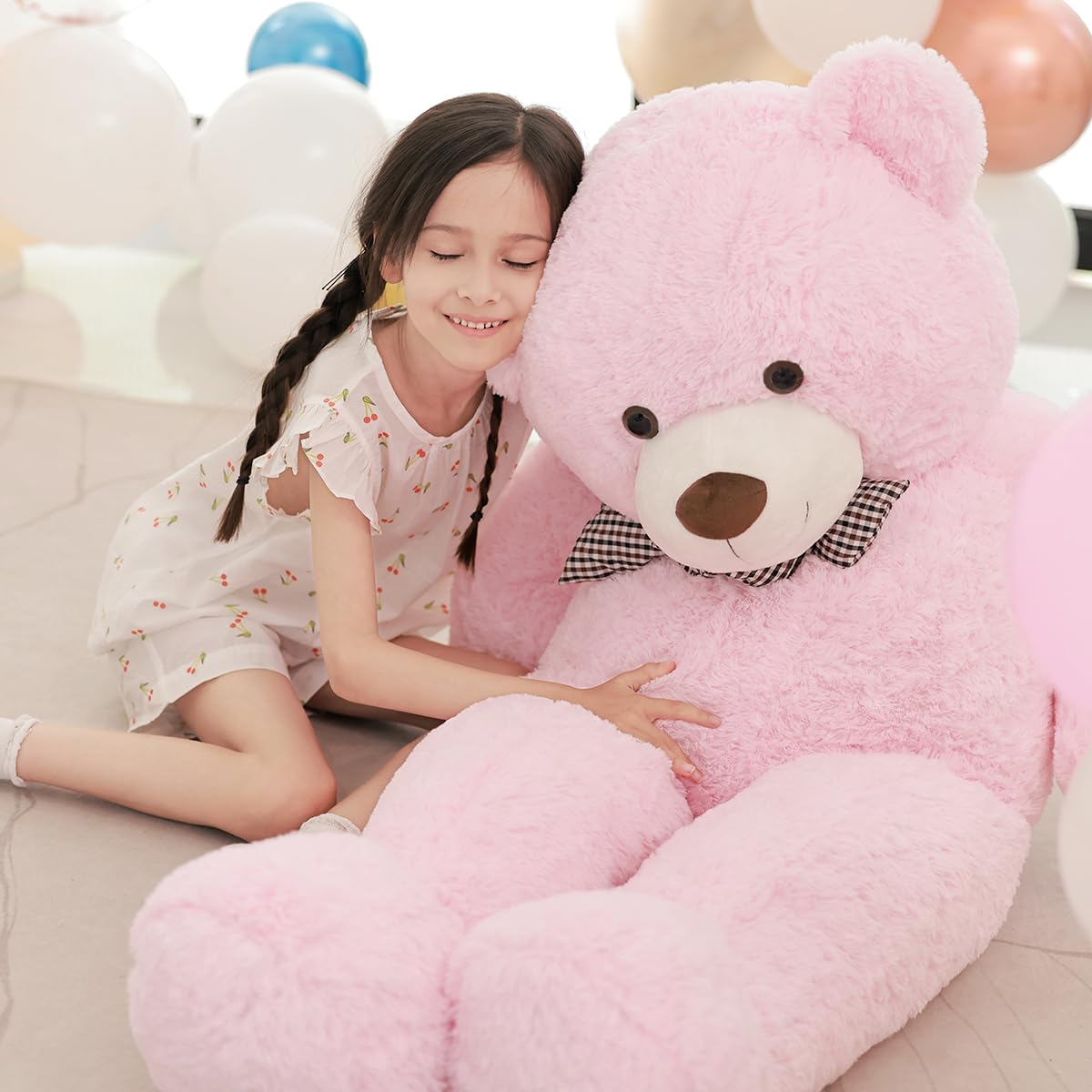 Poutmac 47 Inch Giant Teddy Bear Stuffed Animal Big Plush Teddy Bear Valentine'S Gift For Girlfriend Soft Stuffed Bear Animals F