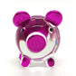 Sansukjai Pig Tiny Miniature Figurines Animals Hand Blown Glass Art Collectible Gift Decorate, V1 (Heart Violet)