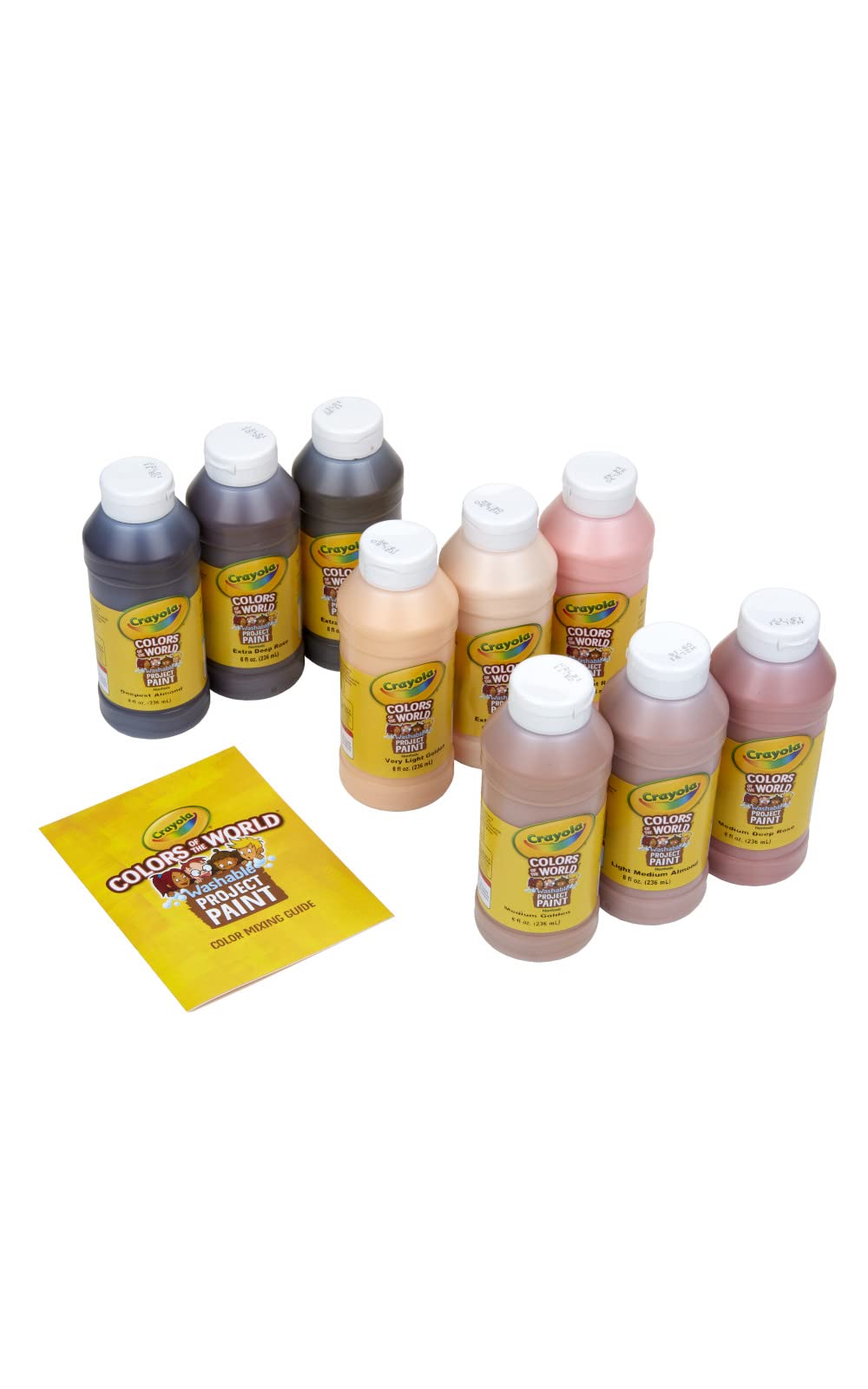 Crayola Colors Of The World Washable Paint - 8oz (9ct), Bulk Skin Tone Paint, Kids Arts & Crafts Supplies, For Teachers & Classr