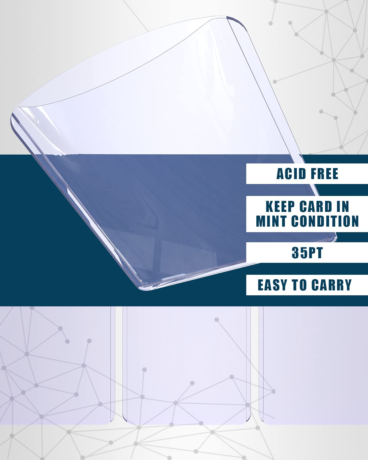 Top Loader Card Sleeves 480 Ct, 35 Pt Premium - 240 Hard Plastic & 240 Soft Clear Sleeves For 3' X 4' Trading Cards