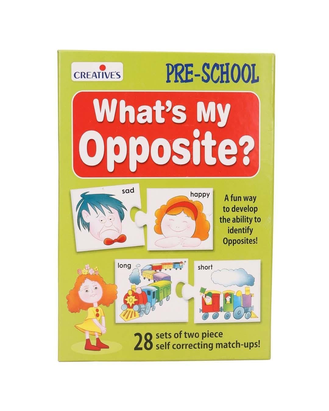 CreativeS WhatS My Opposite | Fun Game To Match And Learn Opposite Words | Picture Matching Educational Puzzles | PreSchool Le