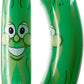 Zugar Land Giant Jumbo 36" Green Inflatable Smiling Pickle Head Vinyl Beach Pool Float, Large Prank Decoration, Model PIKL