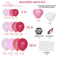 Infloral Pink Balloon Arch Kit Pink Rose Red Macaron Red Balloon Garland Kit Pink White Heart Balloons For Mother'S Day Wedding Valentines Day Proposal Anniversary Girl'S Birthday Party Decorations