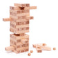 Sellrama Wooden Numbered Stacking Tower Block Game With 4 Dice, Classic Tumbling Strategy Game, Beechwood, 54 Blocks, For Kids A