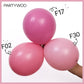 Partywoo Opera Mauve Balloons, 140 Pcs Boho Pink Balloons Different Sizes Pack Of 18 Inch 12 Inch 10 Inch 5 Inch Mauve Pink Balloons For Balloon Garland Or Balloon Arch As Party Decorations, Pink-F02