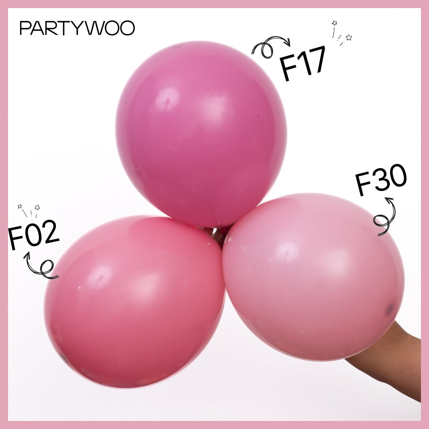Partywoo Opera Mauve Balloons, 140 Pcs Boho Pink Balloons Different Sizes Pack Of 18 Inch 12 Inch 10 Inch 5 Inch Mauve Pink Balloons For Balloon Garland Or Balloon Arch As Party Decorations, Pink-F02