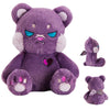 Elainren Creepy Gothic Bear Stuffed Gifts, Plush Goth Teddy Bear With Wings, Crazy Purple Bear Plushie Toy Dreadful Bear Stuffed
