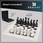Radicaln Marble Chess Set With Storage Box 15 Inches White And Black Handmade 1 Chess Board With 32 Chess Pieces - Chess Game For 2 Player Board Game Chess Sets For Adults