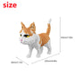 Larcele Mini Building Blocks Animal Set, Diy Micro 3D Building Toy Bricks,1390 Pieces Kljm-05(Orange And White Cat)