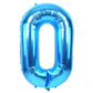 Toniful 40 Inch Blue Large Numbers Balloon 0-9 Birthday Party Decorations,Foil Mylar Big Number 0 Balloon Digital 0 For Birthday