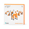 Pixio Magnetic Cubes - Orange Animals - Building Toys In Pixel Art Style - Animal Figures - Arts And Crafts Kids Toys - Building