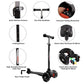 Chromewheels Scooter For Kids, Deluxe 4 Adjustable Height 3 Wheels Glider With Kick, Lean To Steer With Led Flashing Light, Black