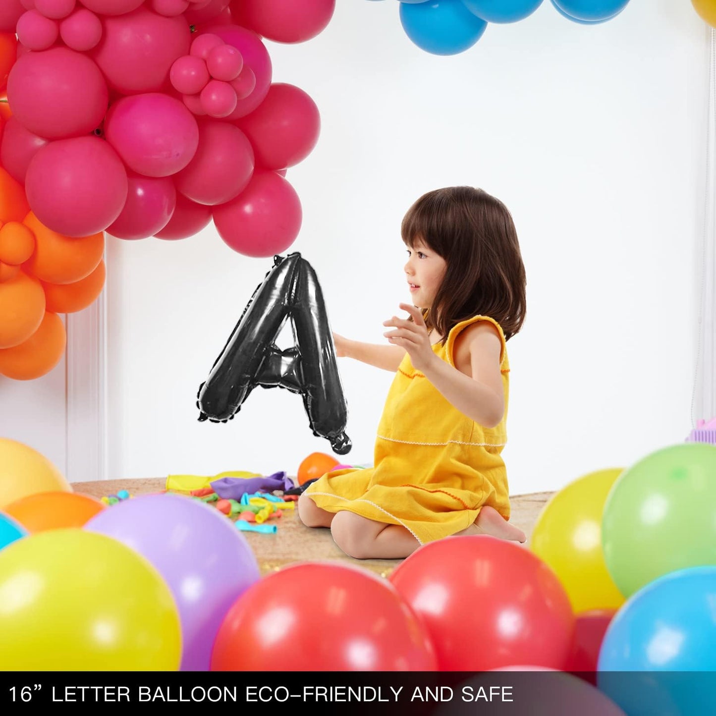 Personalized Name Happy Birthday Balloons Letters Kit, Diy Custom Name Birthday Banner, 2 Sets A- Z & 0-9 16'' Letters And Numbe