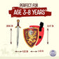 Liontouch - Noble Knight Toy decorative replica blade & Shield for Boys  Red - Age 3-8 Years | Medieval Set in Durable & Safe Foam |  & Battle Accessories for Pretend Play  Dress Up & Knight Costumes for Kids