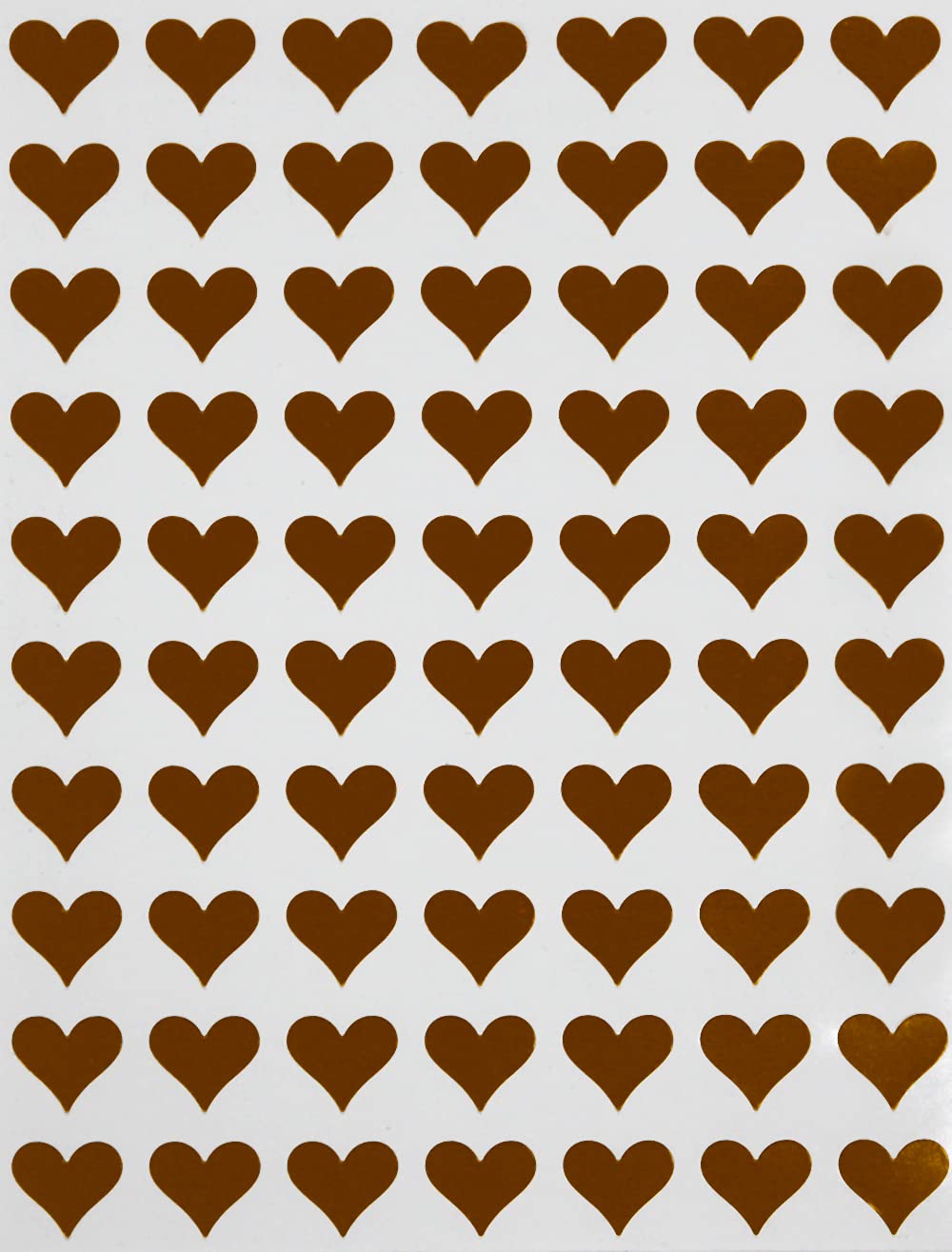 1/2 Inch (0.50) Heart Sticker Bulk Labels Sheets Diy Scrapbooking Stickers For Valentine'S Day, Stationery, Arts & Crafts 13Mm, 7560-Pack (Brown) By Royal Green