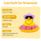 Wonuu Car Rubber Duck, Yellow Duck Decoration Dashboard With Sun Hat Swim Ring Necklace Sunglasses For Car Dashboard Decorations, Purple Cowboy Hat-Purple Donut