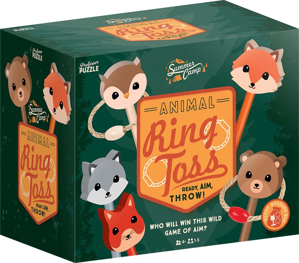Professor PUZZLE Animal Ring Toss - Who Will Win This Wild Game of aim?