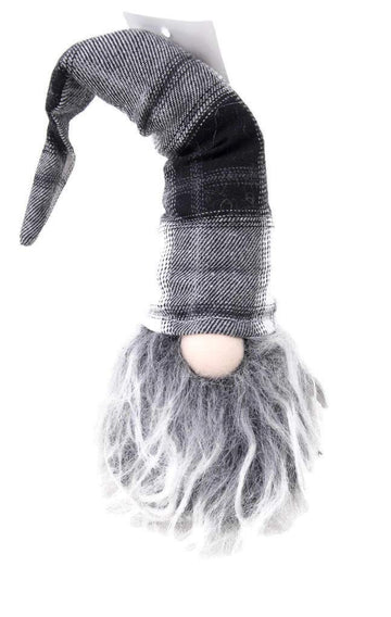 Bright Ideas Small Black & White Plaid Gnome Decorative Figure Figurine 11.5''