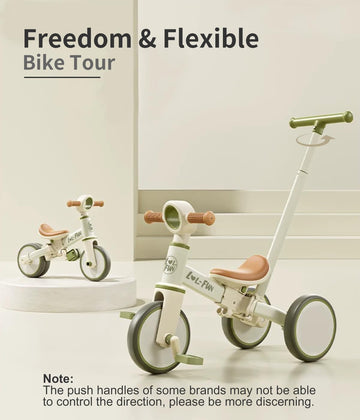 Lol-Fun Tricycle For Toddlers 1-3 Baby Balance Bike 1 2 Year Old Boys Girls Ride On Toy With Parent Steering Push Handle & Removable Pedal