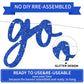 Beishida Blue Go Shawty It'S Your Birthday Banner -11.4Feet, No Diy - Hip Hop Theme Glitter Happy Birthday Banner - Pre-Strung -