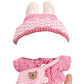 Doll Outfit Clothes Set for 17cm Dolls  enhanced Fashion Hat Overalls Sweater Bag Dress Jumpsuit for Dolls Accessories (NO Doll) (Pink Sweater)