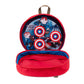 Marvel Captain America Superpower Pak - Backpack with 12-inch Removable Plastic Shield  tossing Discs  Long Sleeve Costume Top  and Plastic Mask Multi - Youth Medium