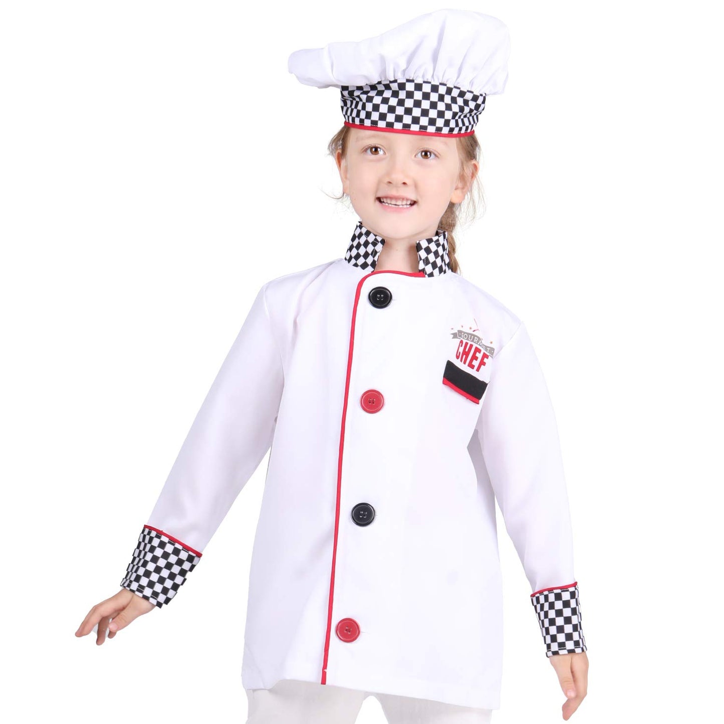 Chef Role Play Costume Kids Pretend Play Chef Costume For Boys And Girls 3-8T