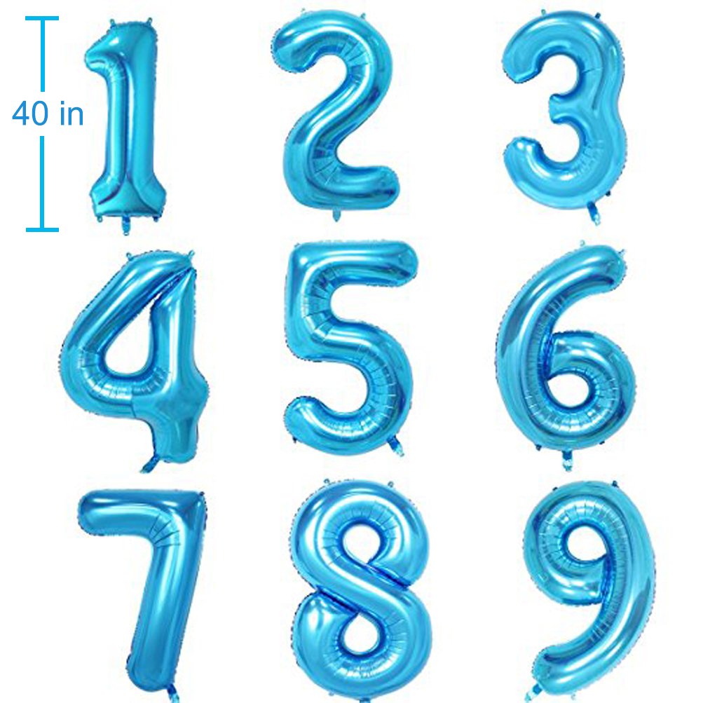 Tellpet Blue Number 1 Balloon, 40 Inch
