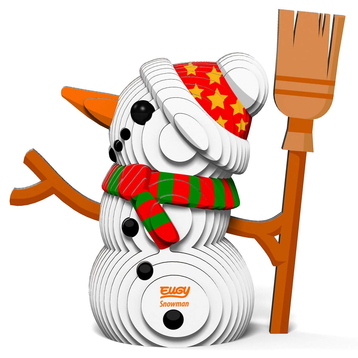 Eugy Snowman 3D Puzzle, 28 Piece Eco-Friendly Educational Toy Puzzles For Boys, Girls & Kids Ages 6+