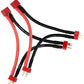 FLY RC 2pcs T Serial Series Connector 1 Female to 2 Male T Plug in Series Power Connector Adapter with 12cm Wire for RC Quadcopt