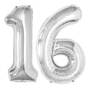 GOER Jumbo Foil Balloons for 16th & 61st Birthday, 42 Inch, Sage Green, Aluminum, Silver