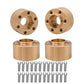 NXUEBDU 4Pcs Brass Weights 1.9 2.2 Inches Beadlock Wheels 12mm Hex Wheel Hub Widen Adapters for SCX10 TRX4 1/10 RC Crawler Upgra