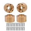 NXUEBDU 4Pcs Brass Weights 1.9 2.2 Inches Beadlock Wheels 12mm Hex Wheel Hub Widen Adapters for SCX10 TRX4 1/10 RC Crawler Upgra