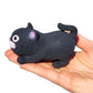 Squishy Stretchy Cat (3.5' To 6.5') Rubber Fidget Sensory Toy Filled With Sand. Great Stress Relief Cat Toy For Kids, Adults And Pets. (Black Cat)