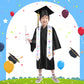Sasylvia Kindergarten Preschool Graduation Gown Cap Set With 2025 Tassel Graduation Stole Rings Certificate For Toddler Kids(Siz