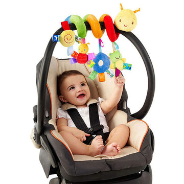 ifundom Car Seat Toys, Toys for Car Seat Crib Mobile Bed Around Rattle Bell Cartoon Insect Stroller Hanging Stuffed Wrap Spiral 