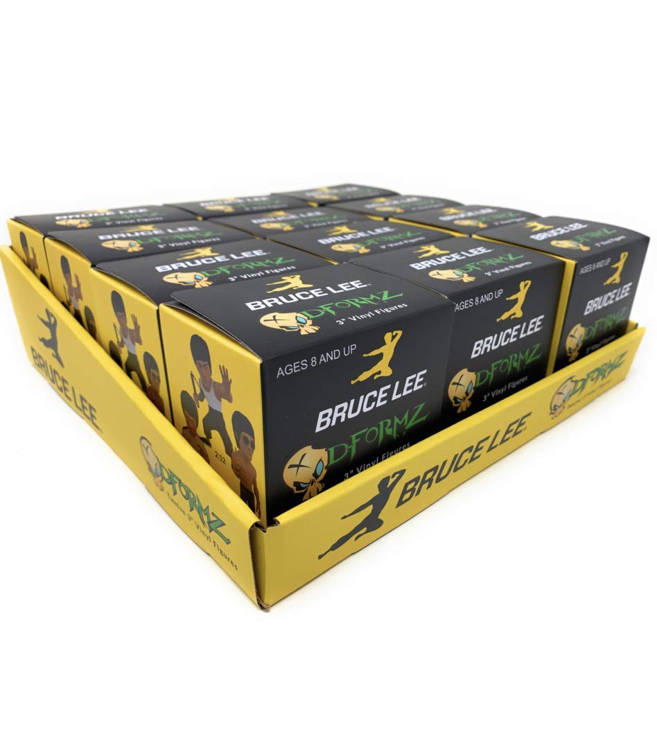 Diamond Select Toys Bruce Lee D-Formz PVC Figures, 3" Multicolor, Model JAN192547, Blind Mystery Box 12-Count Display