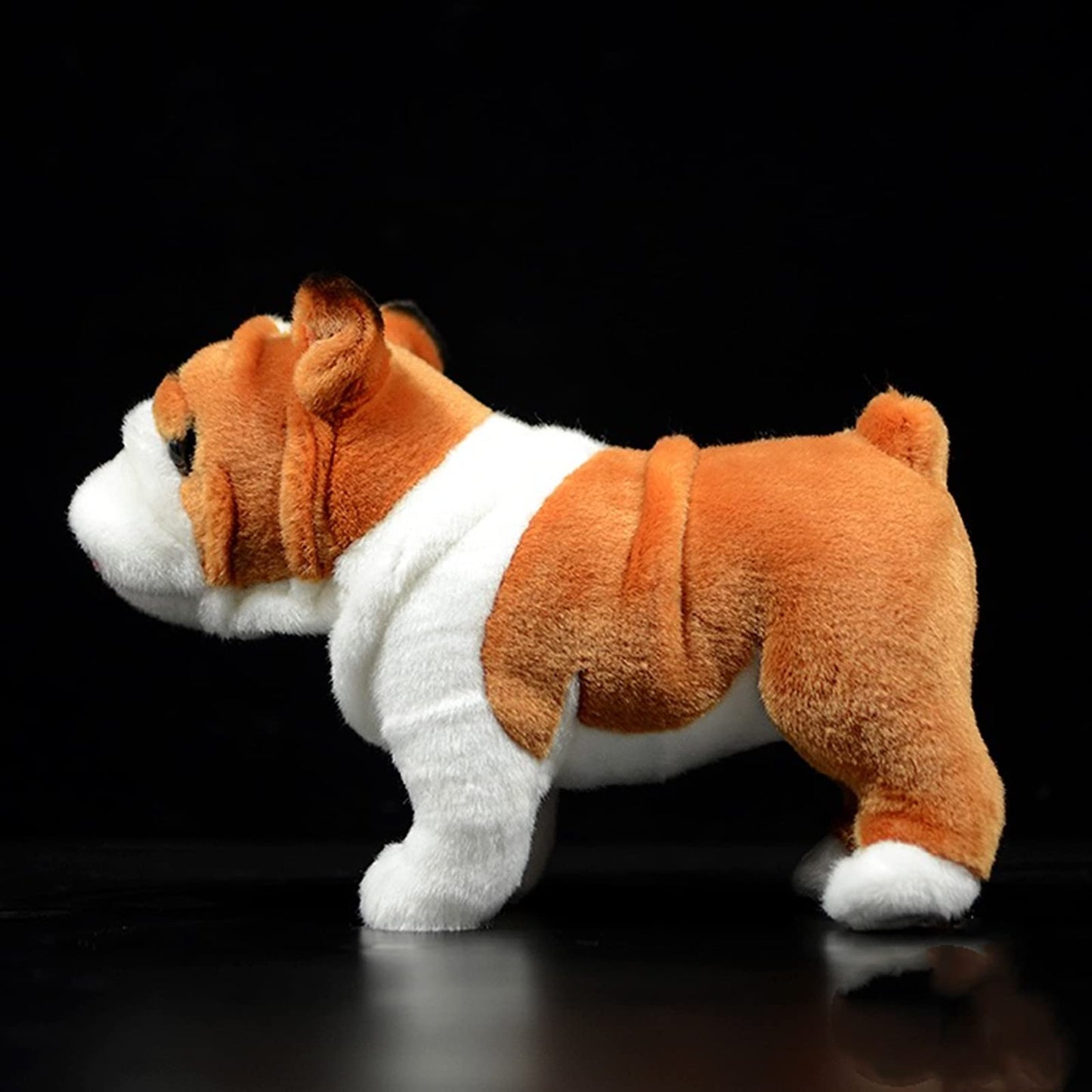 Zhongxin Made Simulation Bulldog Plush Toy - Realistic 12' Standing English Bulldog Pet Dog Stuffed Animal Cute Dog Puppy Plushie Toy, Unique Plush Gift Collection For Kids