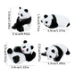 Onest 16 Pieces Mini Panda Figurines Set Miniature Model Pandas Bamboo Toys Pandas Cake Toppers Decoration Small Panda Figures F