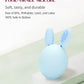 Bunny Eggy Teether Baby Teething Toy Rabbit Egg Rattle Toy Teething Pain Relief For Babies Boys Girls - Blue