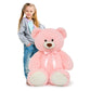 Tezituor 40” Pink Big Teddy Bear, Giant Stuffed Animal Plush,Soft Bear Gifts For Christmas, Birthday,Valentine, Baby Shower.
