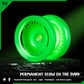 Magicyoyo Dual Purpose Yoyos - N11 Professional Unresponsive Yoyo And K2 Responsive Yoyo, Blue Splash Alloy Yoyo & Glow Green Plastic Yoyo With 2 Bags,12 Yoyo Strings, Responsive Bearings Kit