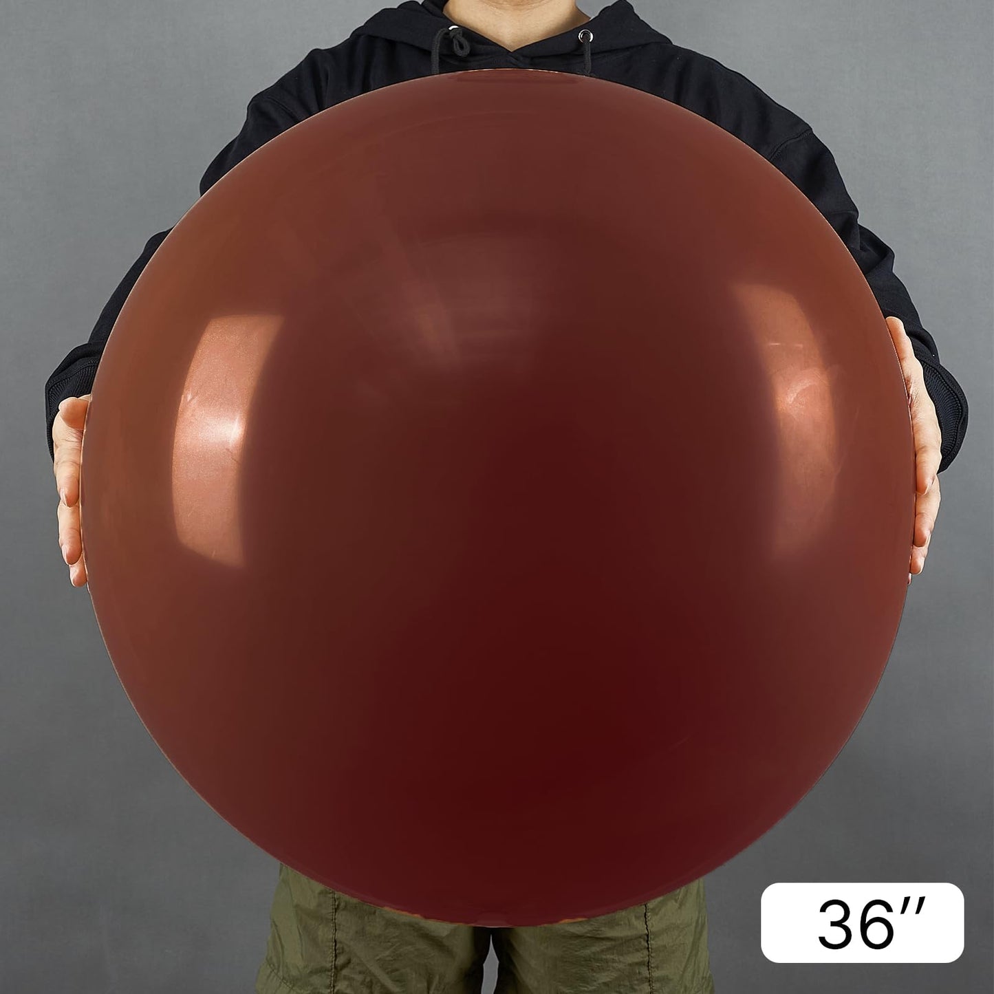 Partywoo Dark Brown Large Balloons, 4 Pcs 36 Inch Boho Brown Balloons, Chocolate Brown Big Balloons, Brown Giant Balloons, Jumbo Balloons For Birthday Party Decorations, Brown-Chocolate Brown-F08