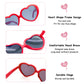 Pibupibu 7 Pack Red Kids Toddler Heart Shape Sunglasses Party Favor Supplies For Girls Boys