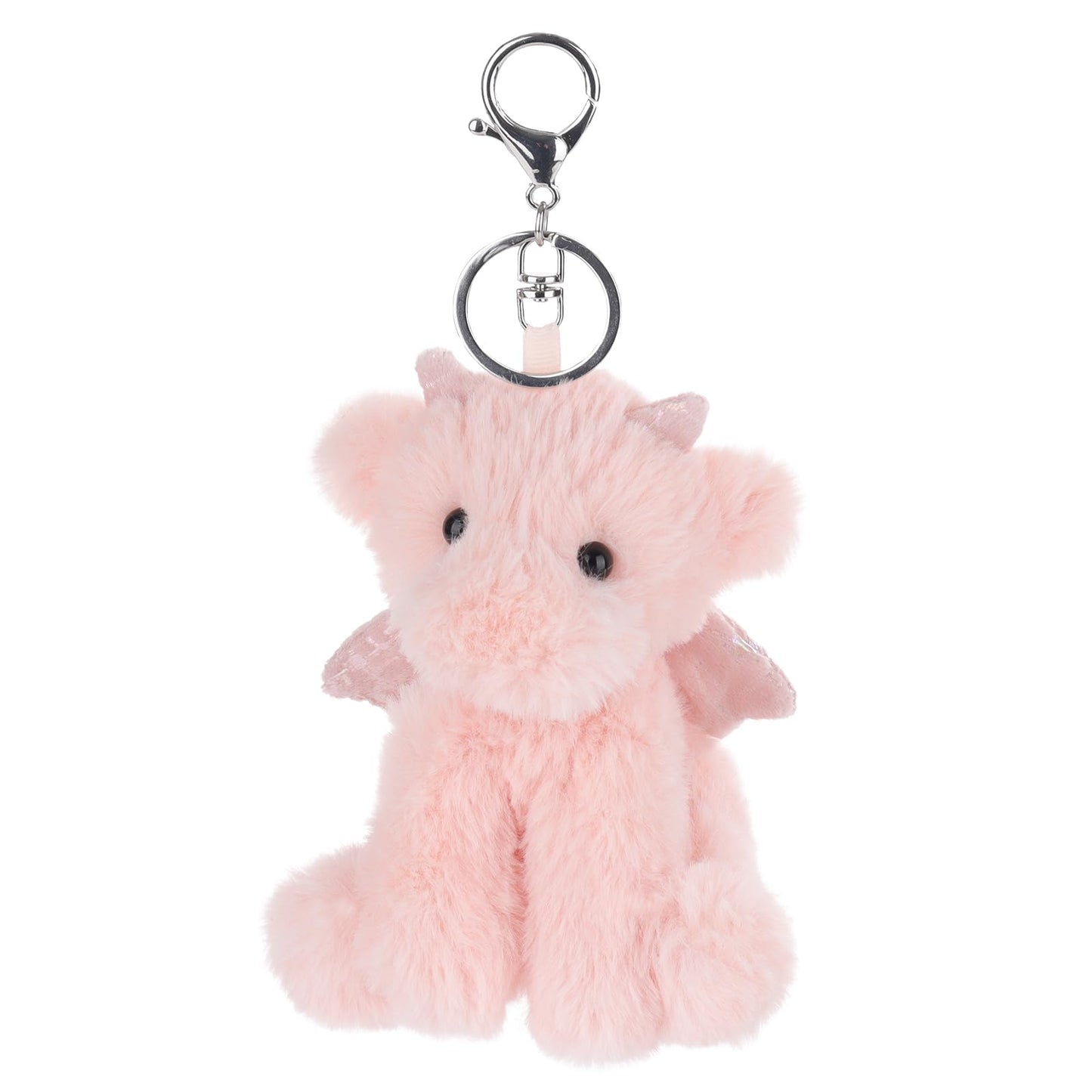 Apricot Lamb Cute Toys Plush Pink Dragon Dinosaur Stuffed Animal Soft Keychain For Kids Bag, Purse, Backpack, Handbag (Pink Drag