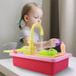 Play Sink with Running Water, Pretend Play Kitchen Sink Toys for Kids, Toddler Sink with Real Water Cycle, Children Electric Dis