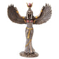 Egyptian Theme Isis Mythological Bronze Finish Figurine With Open Wings Goddess Of Magic Statue Sculpture