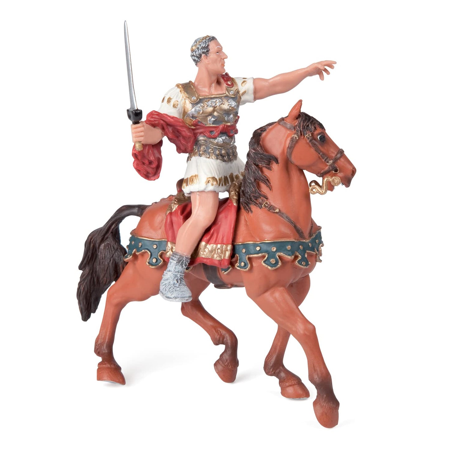 Papo -Hand-Painted - Figurine -Historicals -Caesar'S Horse -39805 - Collectible - For Children - Suitable For Boys And Girls - From 3 Years Old